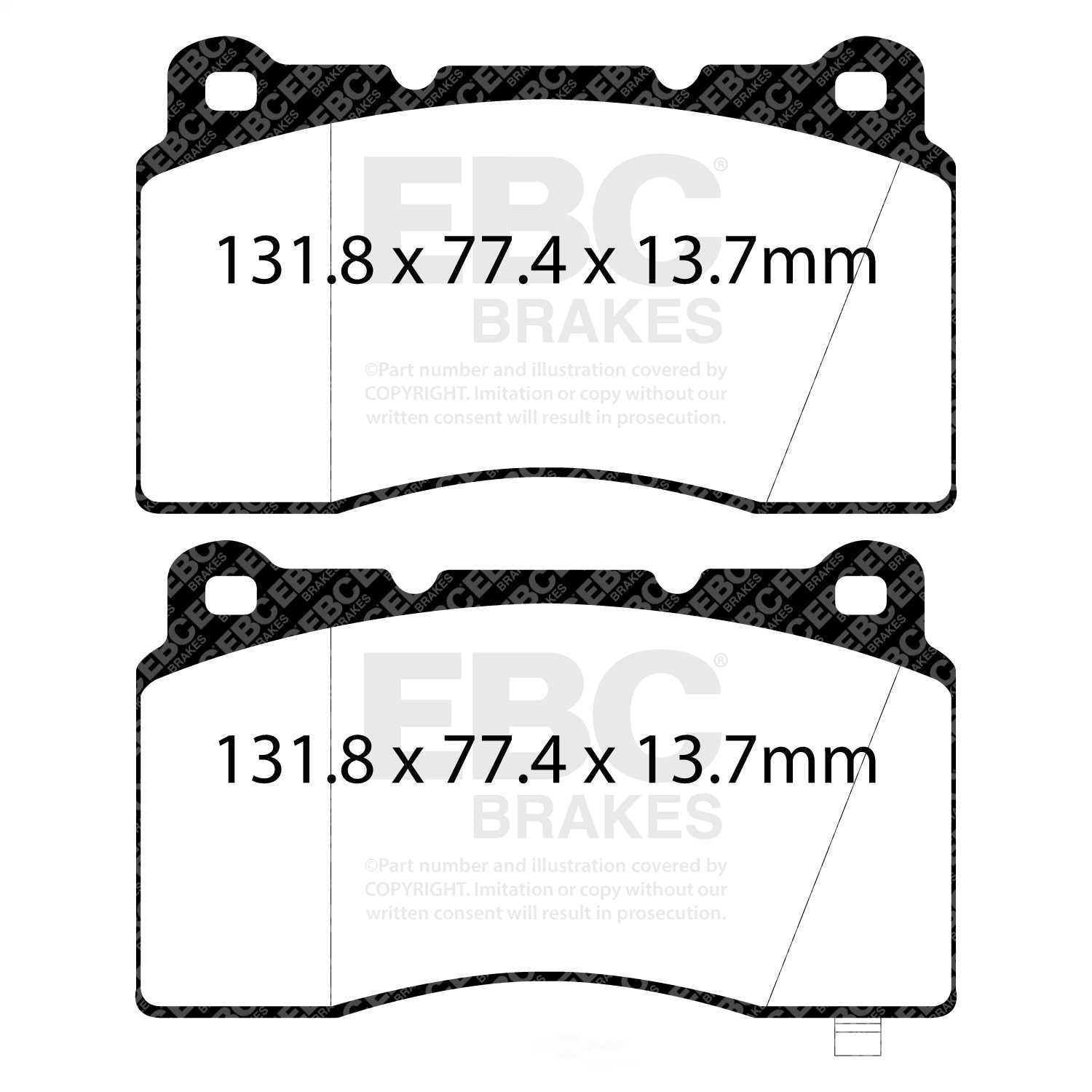 EBC Brakes Bluestuff NDX Trackday Brake Pad Set Fits select: 2010-2016 HYUNDAI GENESIS COUPE