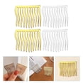 thumbnail image 5 of Comb Wide Tooth 4pcs Teeth Hair Combs Metal French Hair Side Combs Decorative Combs Hair Clips Bridal Wedding Veil Hair Combs for Hair Accessories Women Girls Metal Comb, 5 of 5