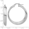 thumbnail image 6 of Auriga Fine Jewelry 925 Sterling Silver Rh-plated Large Hoop Earrings for Women, 6 of 6