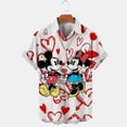 thumbnail image 1 of Disney Anime 3D Mickey Mouse Print Men Shirt Summer Loose Short Sleeve Casual Shirt Hawaiian Shirt Shirt Top Plus Size Hot Sale2XL Gao Jinjia LED, 1 of 2