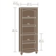 thumbnail image 2 of Pemberly Row Library 5 Shelf Bookcase in Antiqued Paint Finish, 2 of 3