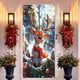 thumbnail image 4 of Linnome 35x71 Inch Santa Claus Door Decoration, Christmas Pattern Door Cover for Indoor Outdoor Use, Holiday Decor, 4 of 6