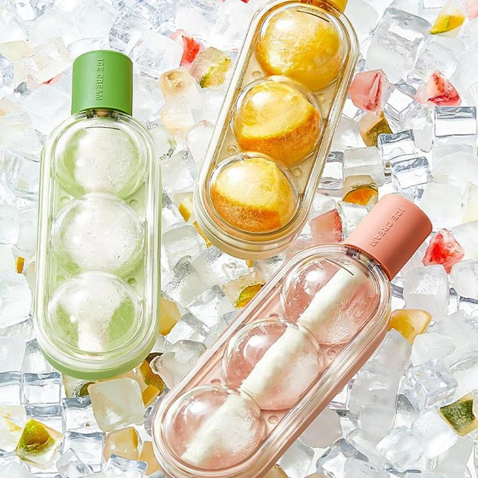 DIY Candied Haws Shape Ice Cream Mold With Straw Silicone Popsicle Molds Ice Fruit Mould Refrigerator Ice Cube Tray