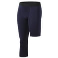 thumbnail image 2 of Wancir Mens Single Leg 3/4 Compression Capri Tights One Leg Unisex Sports Compression Pants Athletic Base Layer Leggings, 2 of 4