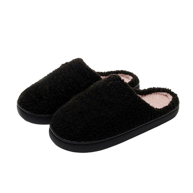 Pantoufles pour Femmes Hommes Couleur Unie Chaudes Maison Couple