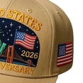 thumbnail image 3 of Lispipm Baseball Caps for Women Men 250 Anniversary USA Hat Patriotic Embroidered Hats Outdoor Sun Cap for All Season Brown, 3 of 7
