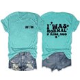 thumbnail image 2 of Zylarhe Womens T Shirts Funny Mom T-Shirt For Women I Was Normal 3 Kids Saying Short Sleeve Crewneck Casual Tee Comfortable Daily Wear, 2 of 3