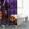 thumbnail image 4 of Happy Halloween Shower Curtain Black Fall Shower Curtains for Bathroom Purple Bath Curtains Evil Pumpkinm Shower Curtains Set for Bathroom Decor, Waterproof Bathroom Curtain 72x72 in, 4 of 6