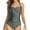 Grey, variant on Top-kevin Tummy Control Swimwear Halter One Piece Slimming Vintage Retro Swimsuit Womens Ruched Push Up Bathing Suit