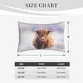 thumbnail image 6 of Balery Yak Pillow Covers,Bed Pilowcases,Reversible Plush Throw Pillow Covers End Pillow Encasement,Pillow Case - 14"X20", 6 of 9