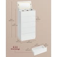 thumbnail image 6 of 5-Drawer Dresser with Vanity Mirror and Touch Control Adjustable Lights, Modern Chest of Drawers for Bedroom, Sturdy Storage Furniture, Snow White, 6 of 6