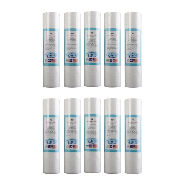 10Pcs Replacement Water Sediment Filters (5 Micrometer) 2.5 inch x 10 inch Cartridges