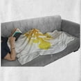 thumbnail image 6 of Yellow and White Soft Flannel Fleece Blanket, Watercolor Style with Carpe Diem Seize the Day Enjoy the Moment, Cozy Plush for Indoor and Outdoor Use, 70" x 90", Yellow Marigold Pink, by Ambesonne, 6 of 6