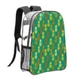 thumbnail image 3 of Honeii Pineapples1 Print Clear Backpack Heavy Duty Transparent Bag 17" See Through BookBag for Women Men Adults Work Festival Sports Travel, 3 of 7