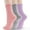 05 Pink+Purple+Grey, variant on Yoga Non Slip Socks 3 Pairs Pilates Socks with Grip Women Grip Socks for Ballet Barre Home Workout Hospital Size 5-10