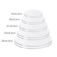 thumbnail image 5 of Walbest 2-Pack Transparent Acrylic Round Cake Plates, Reusable Buttercream Cake Decorating Tools Cake Discs for Serving Bake Goods and Art Craft, 5 of 7