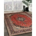 thumbnail image 2 of Ahgly Company Indoor Rectangle Traditional Saffron Red Medallion Area Rugs, 5' x 7', 2 of 6