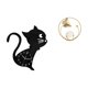 thumbnail image 1 of Reloj De Pared De Gato Moderno De Acrílico Con Escultura De Bola De Cristal, Figura De Metal, Adorno De Escritorio Para Sala De Estar, Dormitorio, Oficina, Pasillo, Decoración, 1 of 8