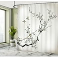 thumbnail image 4 of Ambesonne Nature Shower Curtain, Birds Cherry Branches Style, 69"Wx75"L, Pale Eggshell, 4 of 4