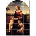 thumbnail image 1 of Ceramic Tile Mural-Raphael Mother Child Painting 31. 32" w x 48" h using (24) 8 x 8 ceramic tiles, 1 of 3