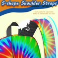 thumbnail image 5 of Red and Green Tie Dye Pattern 17" Waterproof Oxford School Backpacks for Teens, S-Shape Padded Straps, for School, Travel, Hiking, Camping, 5 of 5