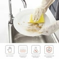 thumbnail image 6 of GIXUSIL Reusable Lightweight Natural Rubber Cleaning Nitrile Gloves: 1 Pairs of White Latex Free Non-Slip Household Kitchen 13" Long Cuff Gloves for Washing Dishes (13 inches), 6 of 8