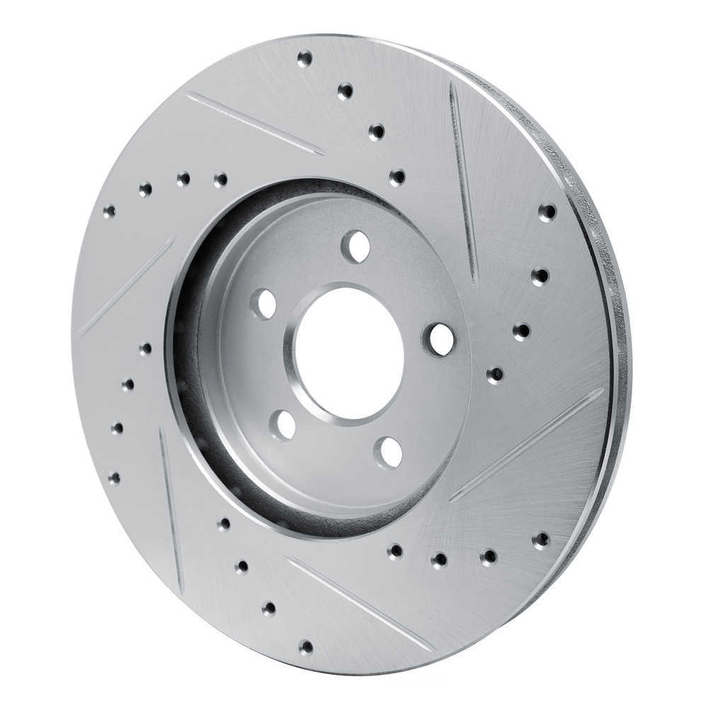 Dynamic Friction Company 631-39004L DFC Brake Rotor - Drilled And Slotted - Silver