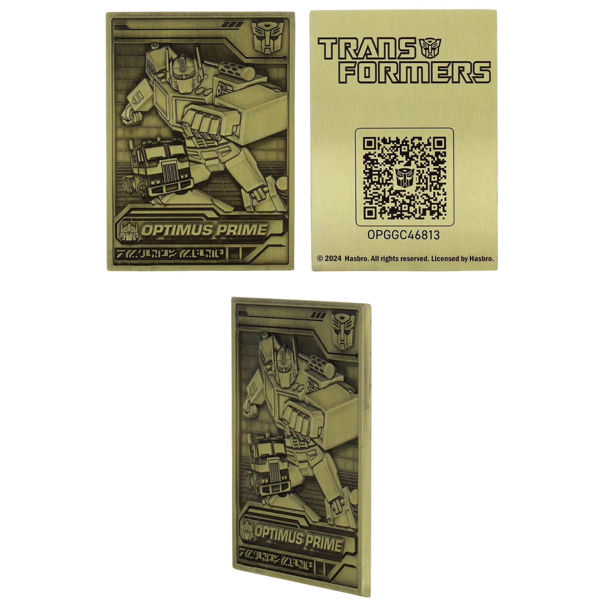 Exquisite Gaming: Digiplate Starter Pack - Transformers: Generation 1 - 3 Collectible Metal Cards & Phone Stand, Copper-Gold-Silver Image Plates