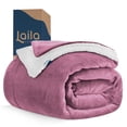 thumbnail image 1 of Cobija Cobertor Aborregado King Laila Comfort Frazada Ultra Suave 100% Microfibra de Poliéster Palo de Rosa, 1 of 9