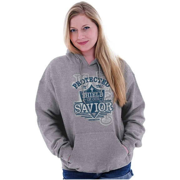 Protected By Shield Of Our Savior Hoodie Sweatshirt Women Men Brisco Brands S