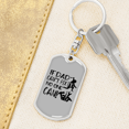 thumbnail image 6 of If Dad Can'T Fix Swivel Keychain Woodworker Dog Tag Stainless Steel or 18k Gold, 6 of 10