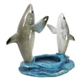 thumbnail image 6 of Ocean Marine Byron Bay Twin Great White Sharks Rising Above Water Wine Holder, 6 of 10