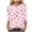 Pink, variant on 2026 Valentines Day Shirts for Women Funny Love Heart Print Tunic Tops Casual 3/4 Sleeve Crew Neck Blouses Comfy Tee (Navy, L)
