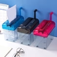 thumbnail image 5 of PPKVUFD Mini Hand Shredder Portable Paper Shredder Manual Shredder Documents Paper Cutting Tool Home Office Desktop Stationery Christmas Birthday Gift Blue, 5 of 5