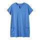 thumbnail image 3 of Camisetas Casuales de las Mujeres Sueltas Cómodas Manga Corta Cuello en V con Bolsillo Largo Color Sólido Superior para el Ocio de Verano Y Primavera, 3 of 5