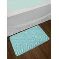 thumbnail image 2 of Abstract Bath Mat, Horizontal Waves Curved Stripes in Aquatic Tones Feeling, Plush Bathroom Decor Mat with Non Slip Backing, 29.5" X 17.5", Seafoam Teal, by Ambesonne, 2 of 2