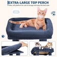 thumbnail image 4 of Heavy Duty 61" Multi-Level Cat Tree Tower for Large Indoor Cats & Maine Coons, Modern Design, Robust Natural Sisal Scratching Posts, Stable Playground with Interactive Toys - Blue, 4 of 9