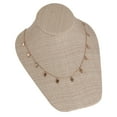 thumbnail image 3 of SSWBasics-Linen Necklace Busts - Case of 10-Necklace Display Stand - Polystyrene  Linen Finish  Single Necklace Display for Jewelry Retail  Ideal for Trade Shows/Craft Shows  Jewelry Display, 3 of 7