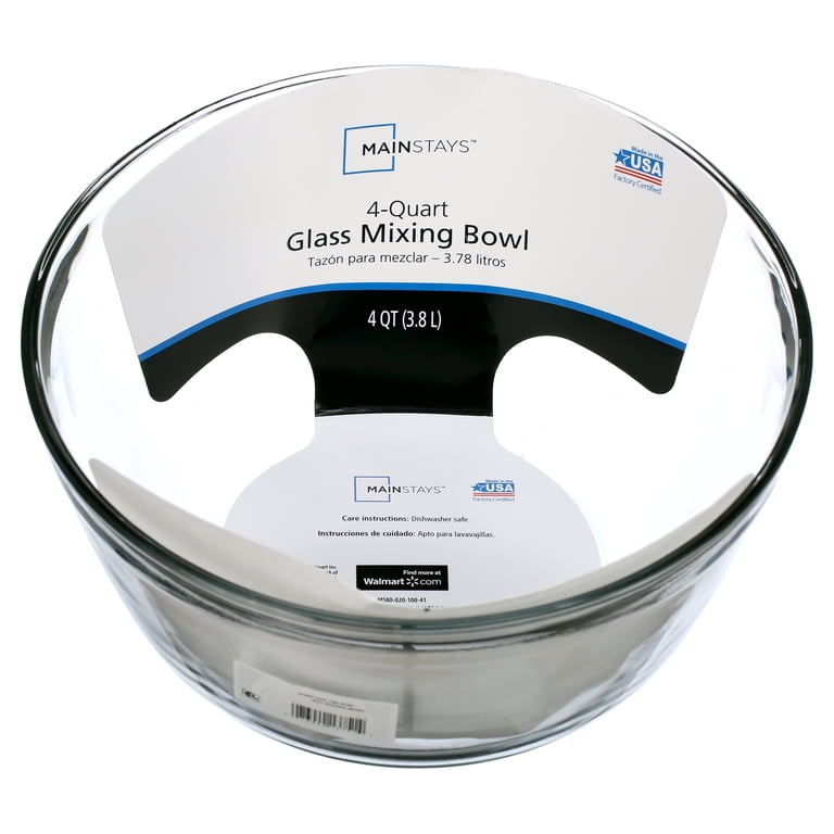 Mainstays 4-Quart Clear Glass Mixing Bowl photo 5
