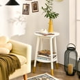 thumbnail image 3 of Costway 2PCS Round End Table Storage Shelf Home Decor Accent Side Table White, 3 of 10