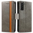 thumbnail image 3 of Case for Samsung Galaxy S21 FE 5G Cover Leather Wallet Folio Case Book Design Flip Magnetic Closure - Grey, 3 of 5