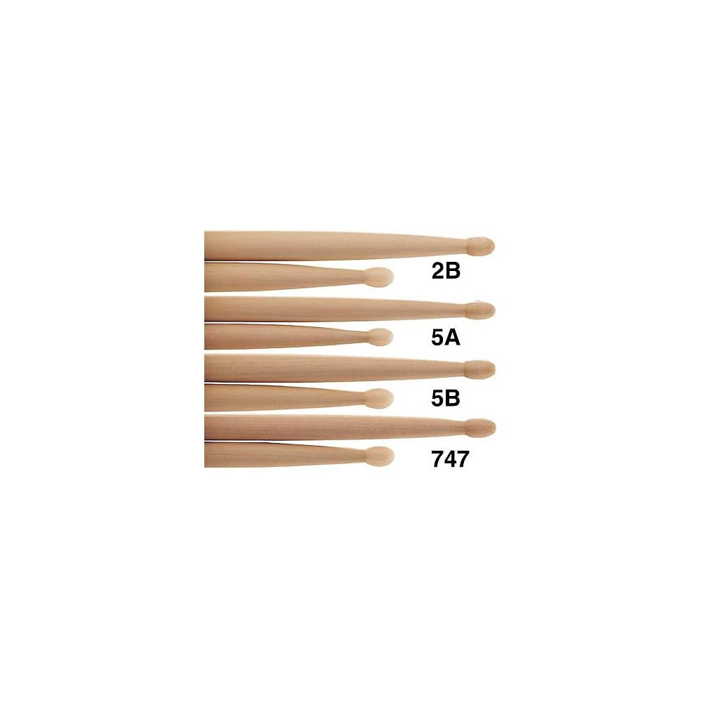Hickory 747 "The Natural" Nylon Tip Drumstick