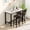 White-47.24''L, variant on MIERES Square Marble Dining Table Set, 2-Seater Kitchen Dining Set with Two Bar Stools, Compact Dining Table, White