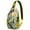 Yellow, variant on Colorful Weed Sling Bag for Men & Women - Durable Chest Bag with Secure Zippers for Biking & Urban Use - Hemp Leaf & Marijuana Leaf Aesthetic