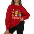 thumbnail image 4 of Trendy Christmas Sweatshirt Women Funny Christmas Tree Xmas Cute Graphic Long Sleeve Pullover Red Large, 4 of 4