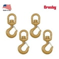thumbnail image 2 of 4 Pack Crosby L-322AN Swivel Hook with Latch - 1-1/2 Ton Working Load Limit - Golden Painted Forged Steel Swivel Lifting Hook - 1048816, 2 of 12