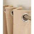 thumbnail image 6 of Crest Mills 2-Ply 100% Blackout 84 Inch Long Curtains Thermal Insulated Silver Grommets - Beige - Size 37"W x 84"L (2 Panels), 6 of 6