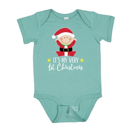 

Inktastic Babys 1st Christmas Santa Claus Gift Baby Boy or Baby Girl Bodysuit