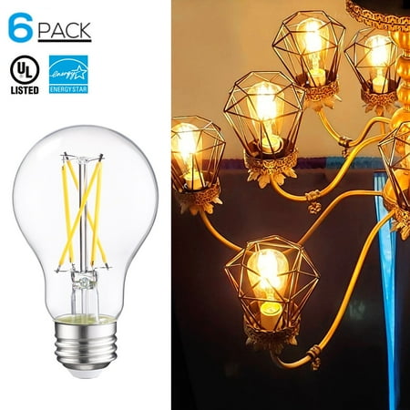

TORCHSTAR LED Soft White Light Bulb 7 Watts (60W Equivalent) A19 General Purpose Lamp E26 Medium Base dimmable 2700K Soft White Pack of 6