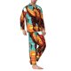 thumbnail image 2 of Fotbe Cool Camel Oasis Vibes Pijama de Hombre con Estampado de Manga Larga, Conjunto de 2 Piezas, Ropa de Dormir Suave y Cómoda con Bolsillos-XX-Large, 2 of 7